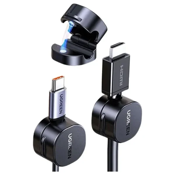 UGreen 45797 Magnetic Cable Organizer – 3-Pack Desk & Bedside Clips