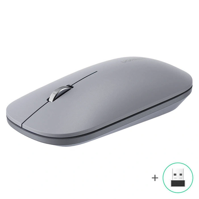 UGREEN MU001 Gray Wireless Mouse — Bluetooth & 2.4GHz, 4000 DPI Max (45171/90366)