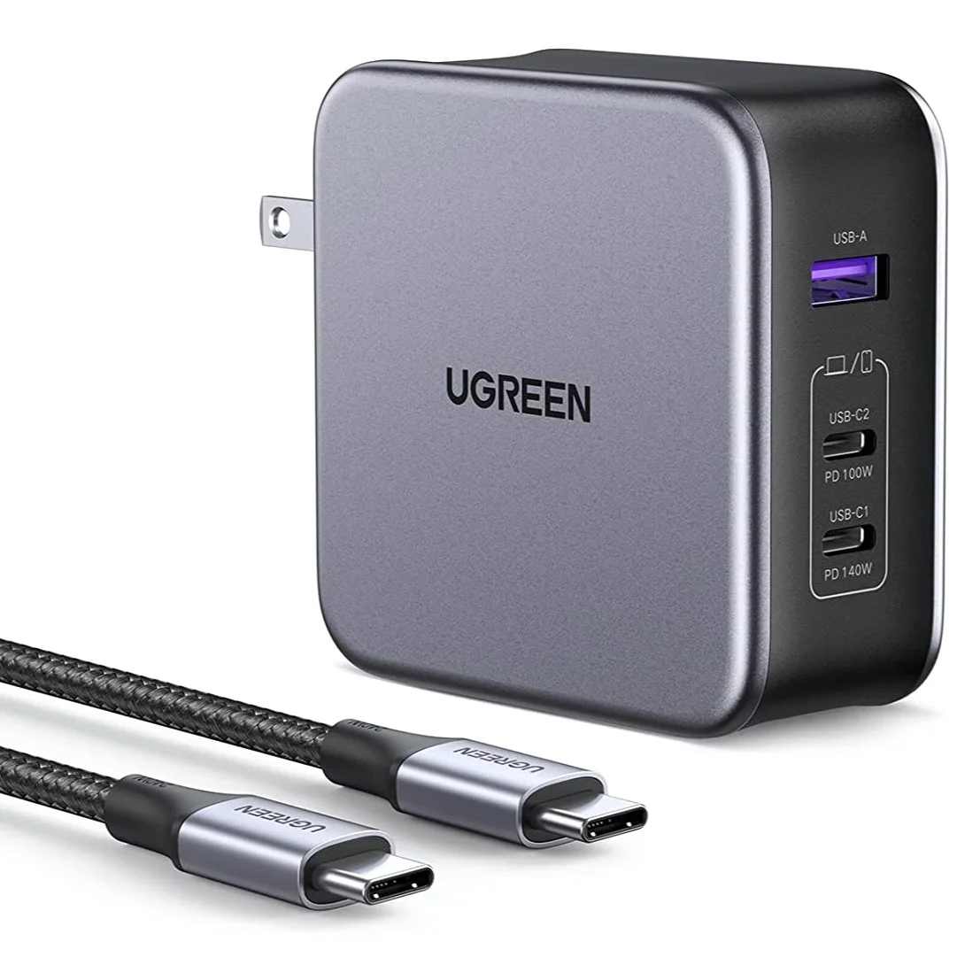 UGREEN Nexode 90548 — 140W GaN Wall Charger, 3 Ports (PD3.1)
