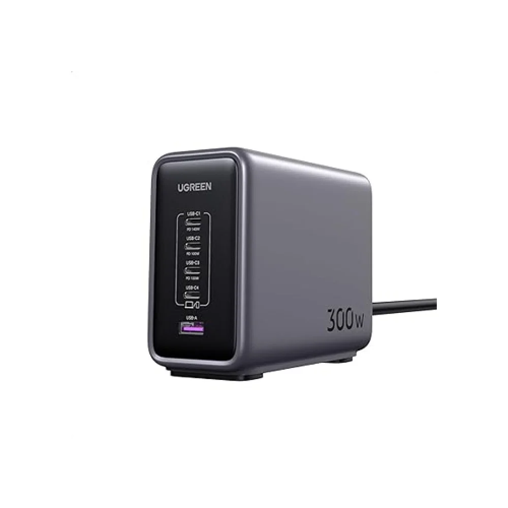 UGREEN Nexode 90864/90903B — 300W GaN 5-Port USB-C Desktop Charger