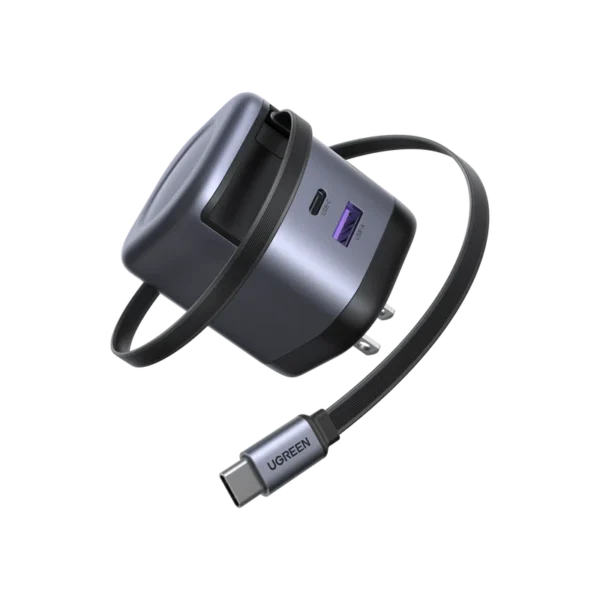 UGreen Nexode 65W GaN II Charger — Built-In Retractable USB-C Cable