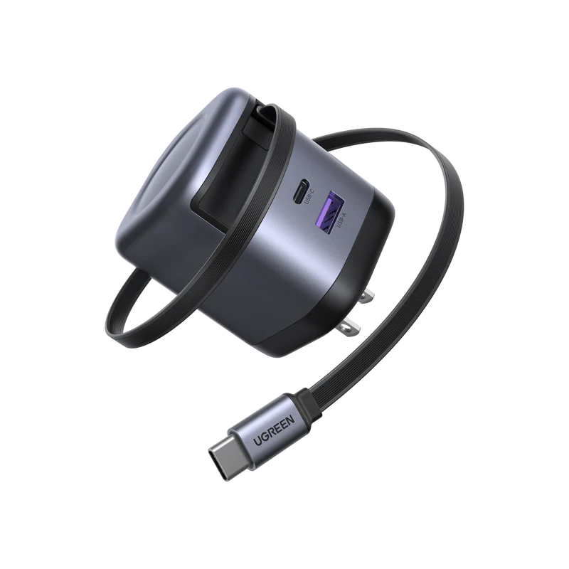 UGreen Nexode 65W GaN II Charger — Built-In Retractable USB-C Cable