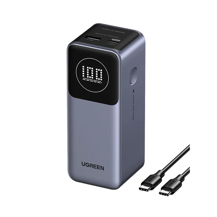 UGREEN Nexode 35526 – Cylindrical 12,000mAh 100W Charger with Smart Display