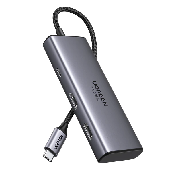 UGREEN Revodok 206 (15852) — 6-in-1 USB-C Hub with Dual HDMI 4K