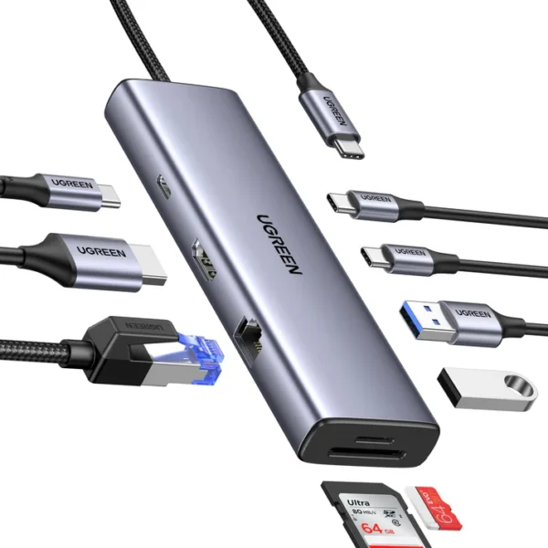 UGREEN Revodok 9-in-1 USB-C Hub 15375 — Gigabit Ethernet & 4K HDMI