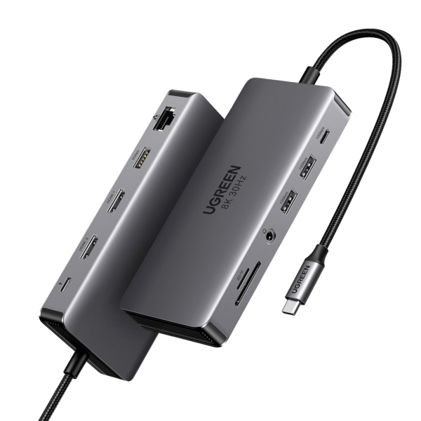 UGreen Revodok Pro 15965 CM681 | 11-in-1 USB-C Dock, 100 W PD, Dual HDR HDMI