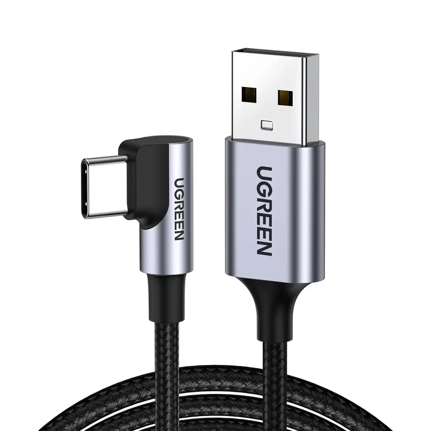 UGREEN US284 (50941) — Right-Angle USB-C to USB-A 3A Charge & Sync Cable