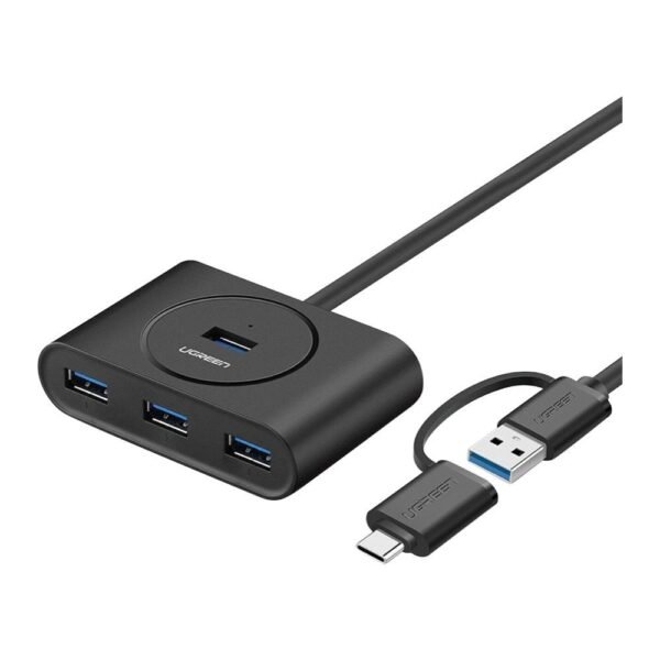 UGREEN 40850 — 4-Port USB 3.0 OTG Hub, USB-C Host, 1 Metre Cable