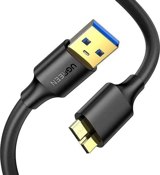 UGreen 10841 USB 3.0 Type-A to Micro-B Cable — 5 Gbps for Drives & Samsung Micro-B