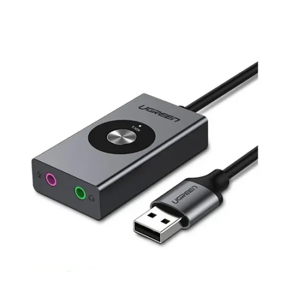 UGREEN 50711 USB Sound Card – 7.1 Channel, 3.5 mm I/O