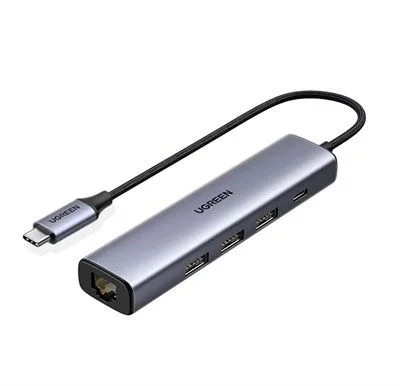 UGreen 20932 – USB-C to 3× USB 3.0, Gigabit LAN & 100 W PD