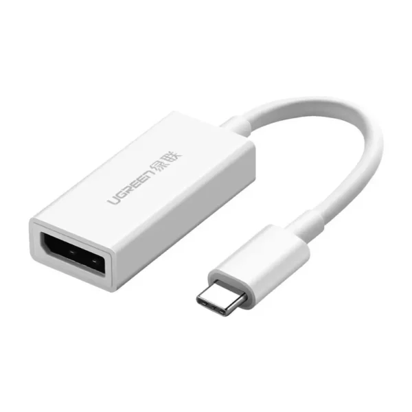 UGreen 40372 USB-C to DisplayPort Cable Adapter – White, 15 cm, 4K @ 60 Hz