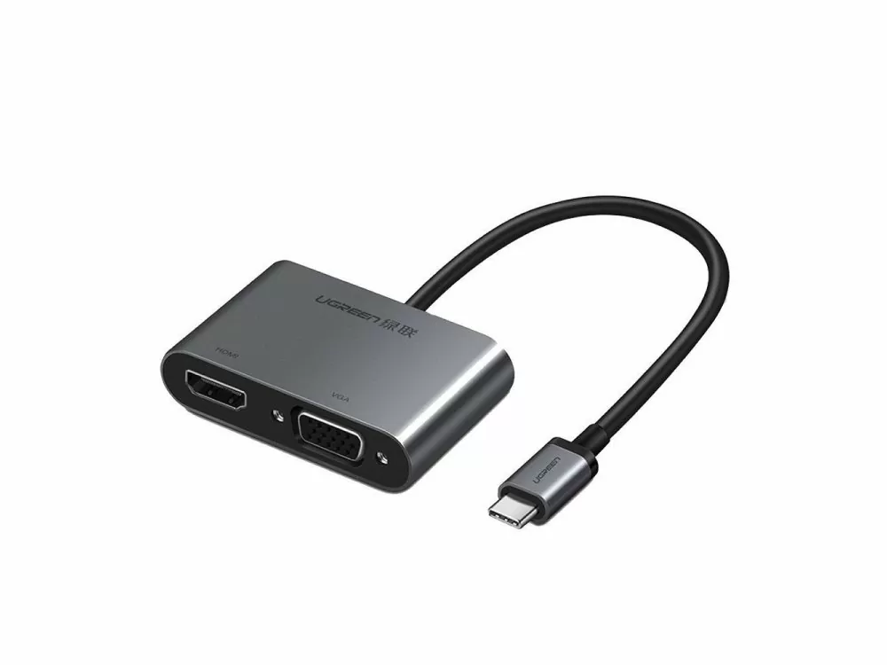 UGREEN USB-C Video Adapter — HDMI and VGA Outputs