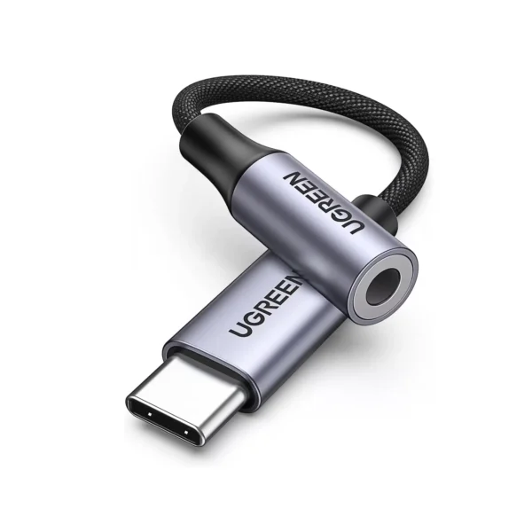 UGreen 80154 Type-C to 3.5mm Headphone Jack Adapter — Hi-Res 24-bit/96 kHz