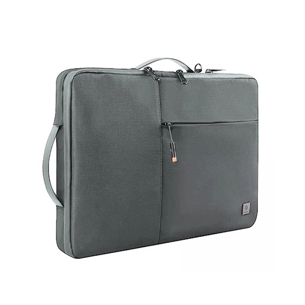 WiWu Alpha Double Layer Sleeve — TPU Handle & Dual Zip Compartments