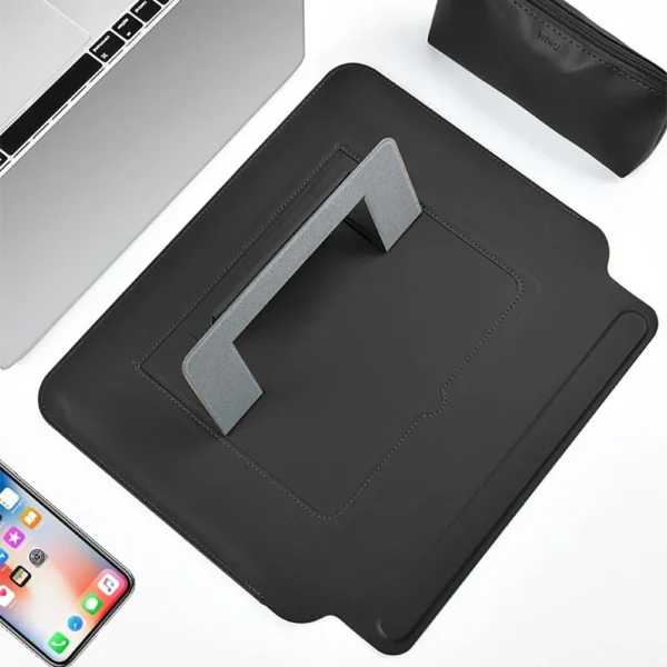 WiWu Skin Pro Smart Stand — PU Leather Body-Glove Sleeve for MacBook