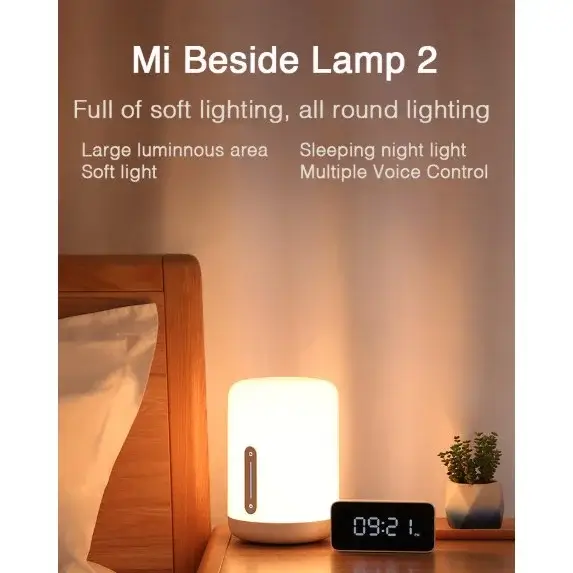 Xiaomi Mijia Bedside Lamp 2 — Sub-2 lm Night Mode to 400 lm, US Plug