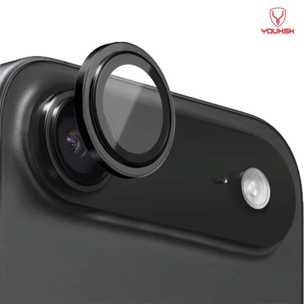 Youksh iPhone 17 Air Camera Ring Cover — 9H Glass Shield