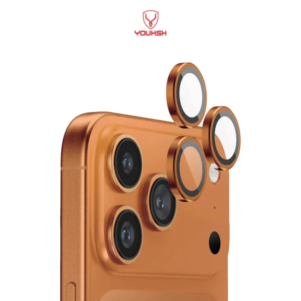 Youksh Camera Ring Glass for iPhone 17 Pro Max — 9H Clear Shield
