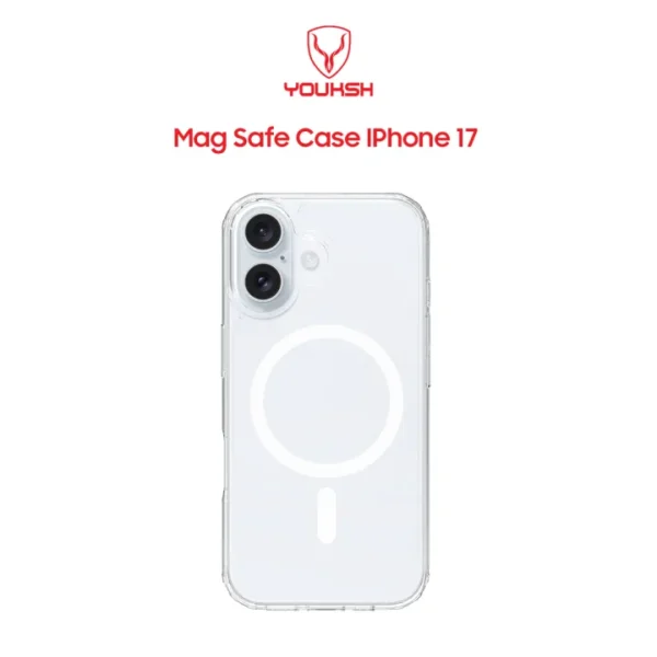 Youksh Mag Safe Clear Back Cover for Apple iPhone 17