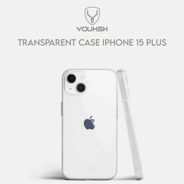 Youksh iPhone 15 Plus Clear Cover — Lightweight 1.5mm