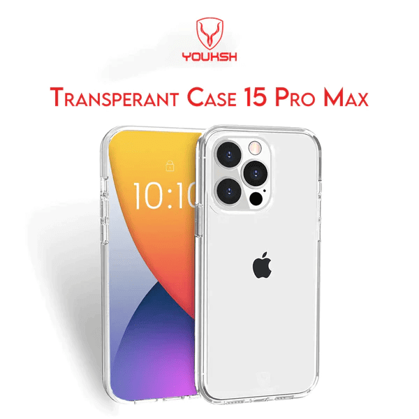 Youksh iPhone 15 Pro Max Clear Case — Fashion 1.5mm Guard