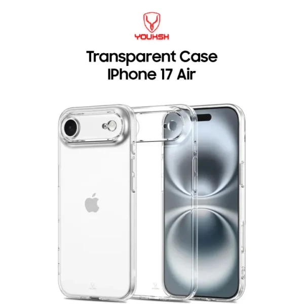 Youksh iPhone 17 Air Soft TPU Jelly Case — 1.5mm Transparent Shield