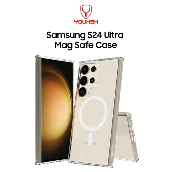 Youksh Galaxy S24 Ultra MagSafe Clear Back Cover — Polycarbonate Airbag Protection