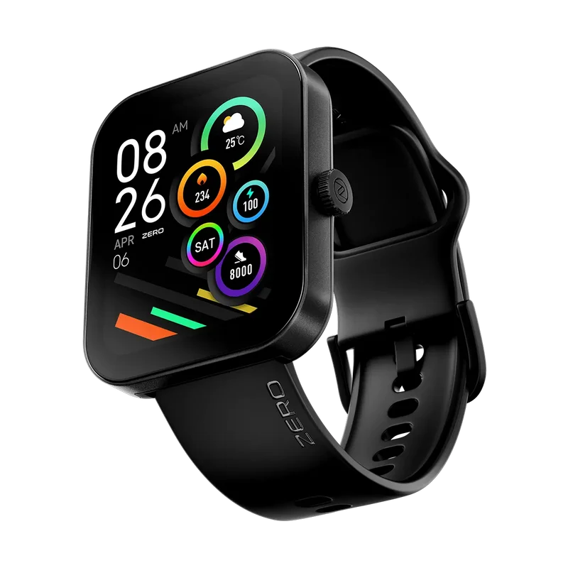 Zero Bolt Pro – Square IPS Watch with Faith Tools & 100+ Sports Modes