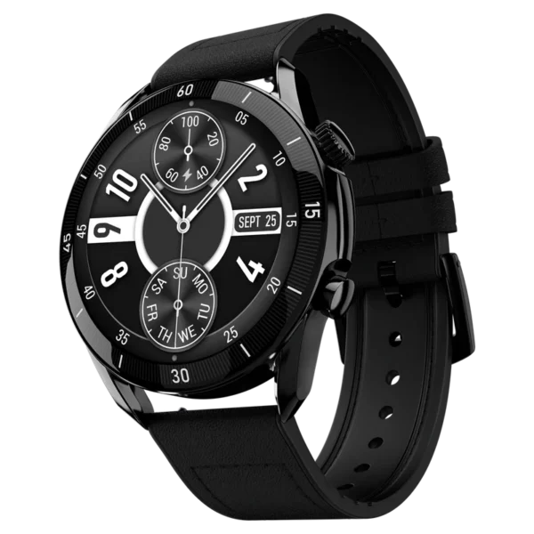 Zero Crown – 600-Nit Always-On AMOLED with Vegan Leather Strap